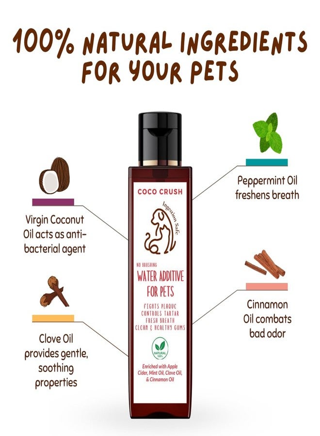 Coco Crush Natural Pet Water Additive, Best Way to Eliminate Bad Breath | So Easy, Just Add to Water | Fights Plaque and Tartar | 100% Pure & Ingestion Safe | Suitable for Dogs, Cats, Puppies, Kittens (50ml) - Image 5